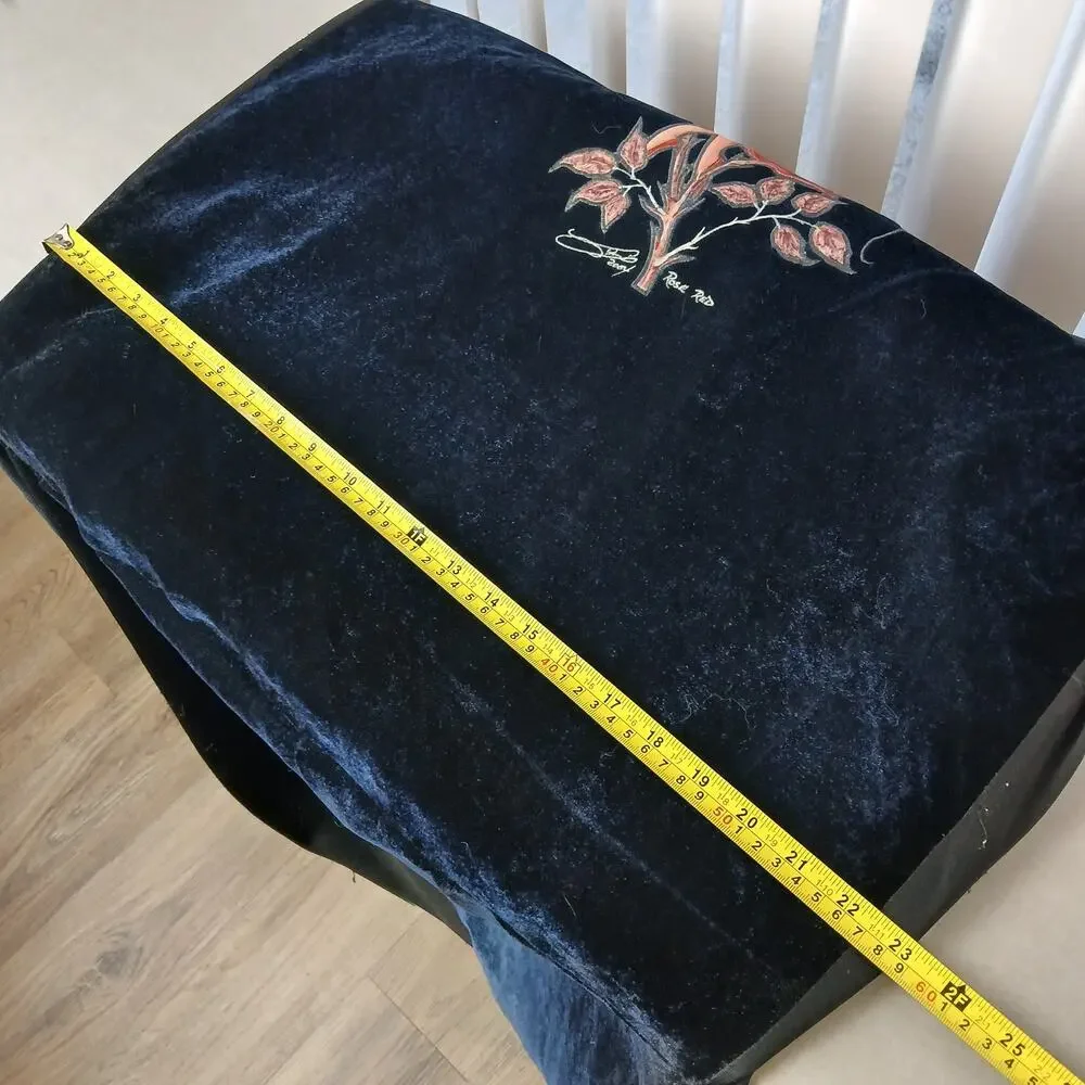 Auto Expressions Amy Brown Fairy Rose Blue Velvet Universal-Fit Front Seat Cover - Picture 13 of 14